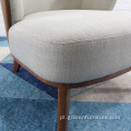 Réplica de moldura de madeira sólida Cadeira Leslie Lounge